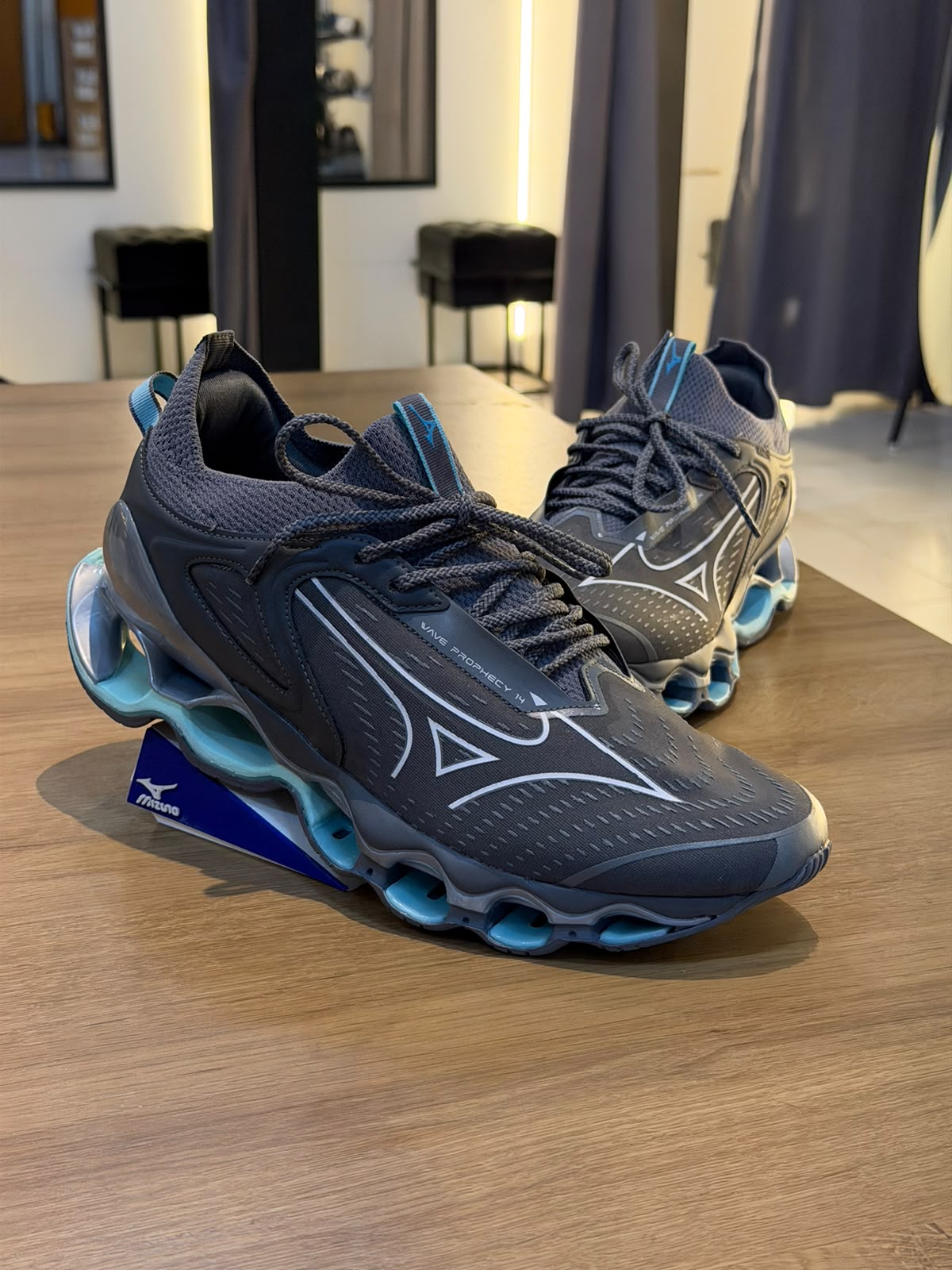 TÊNIS MIZUNO PRO 14 CINZA/VERDE