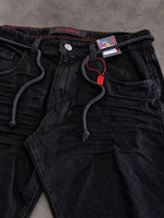 BERMUDA JOGADOR CITY DENIM PRETA LISA 100% ORIGINAL