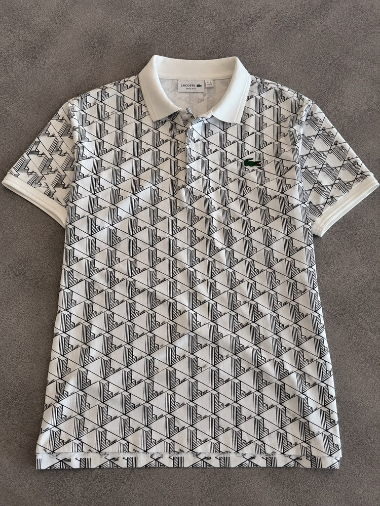 POLO LACOSTE  MONOGRAMA BRANCA