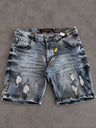 BERMUDA JOGADOR CITY DENIM CINZA SLIM RASGADINHA 100% ORIGINAL