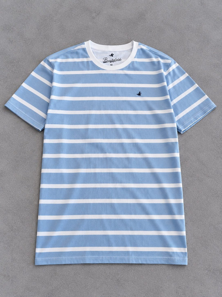 CAMISETA BROOKSFIELD AZUL BB LISTRA BRANCA