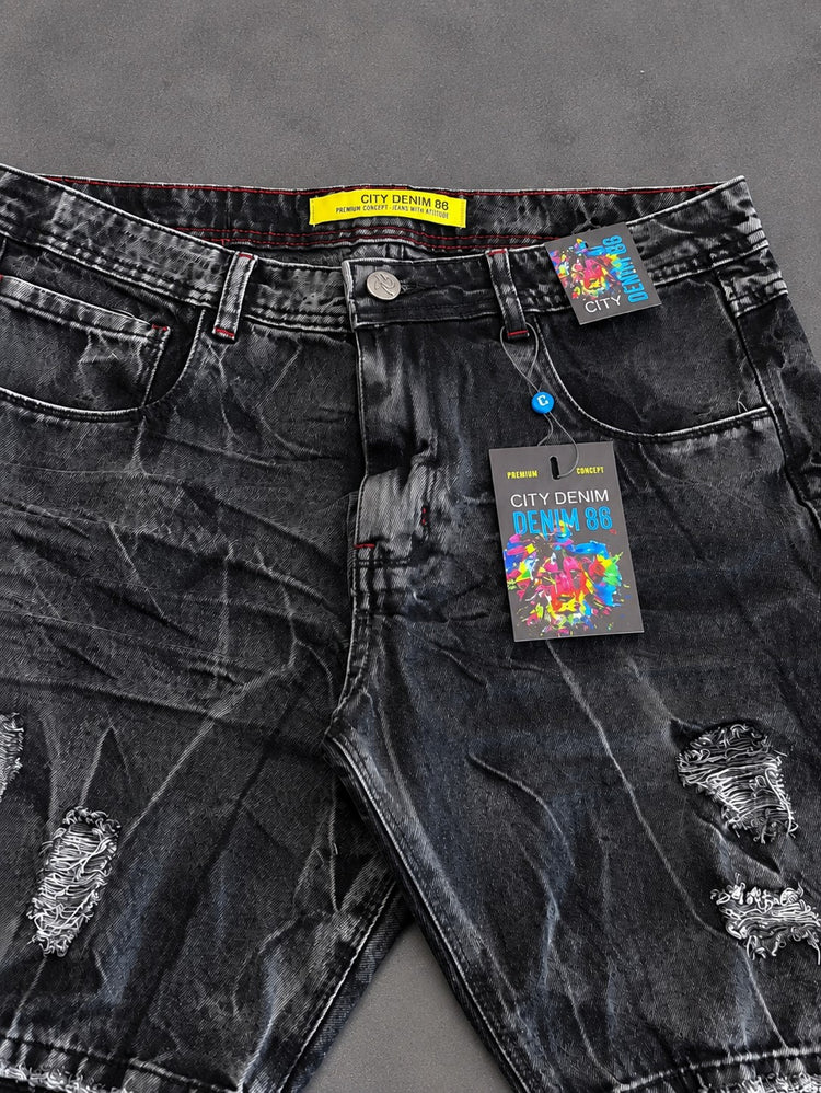 BERMUDA JOGADOR CITY DENUM CHUMBO ESCURO MANCHADA 100% ORIGINAL