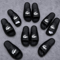 CHINELO LACOSTE SLIDE PRETO
