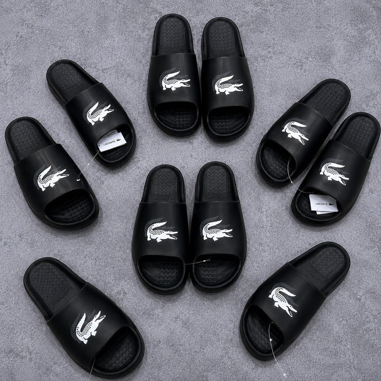 CHINELO LACOSTE SLIDE PRETO