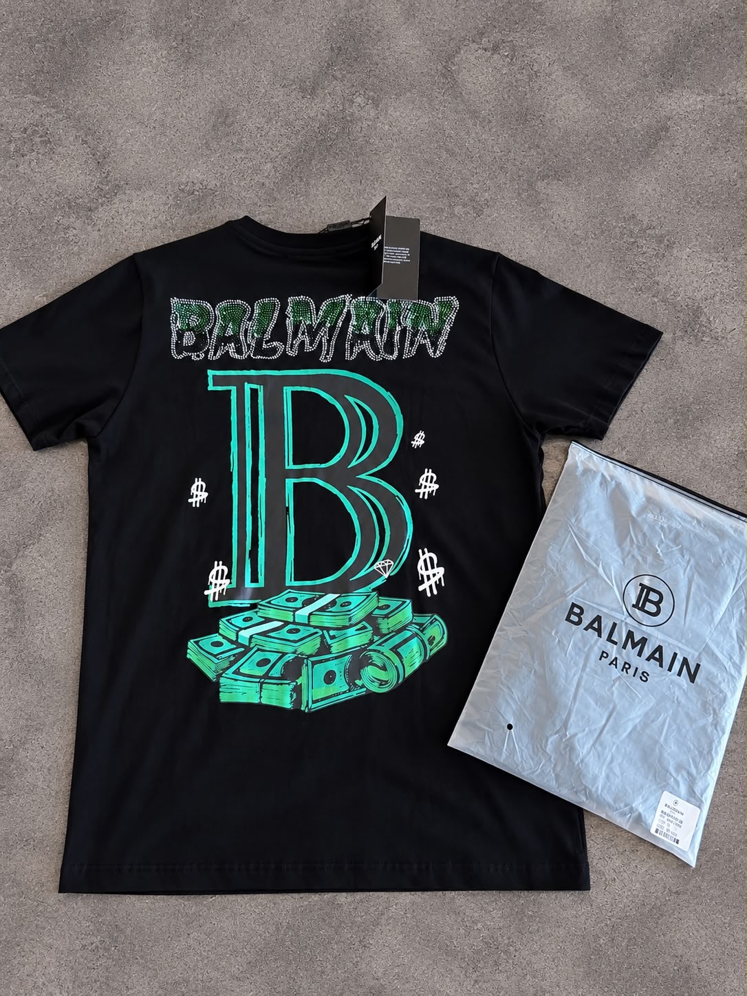 CAMISETA BALMAIN PEDRARIA EGIPICIA IMPORTADA