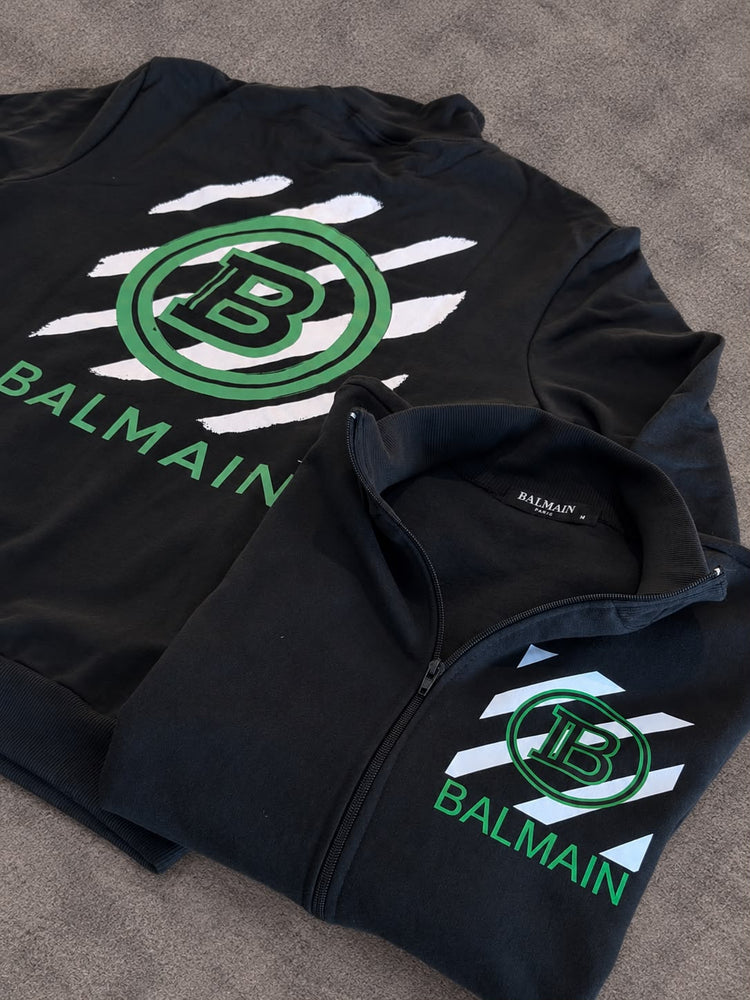 BLUSA BALMAIN IMPORTADA VERDE/PRETO