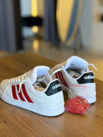 TÊNIS ADIDAS GRAND COURT BRANCO/VERMELHO