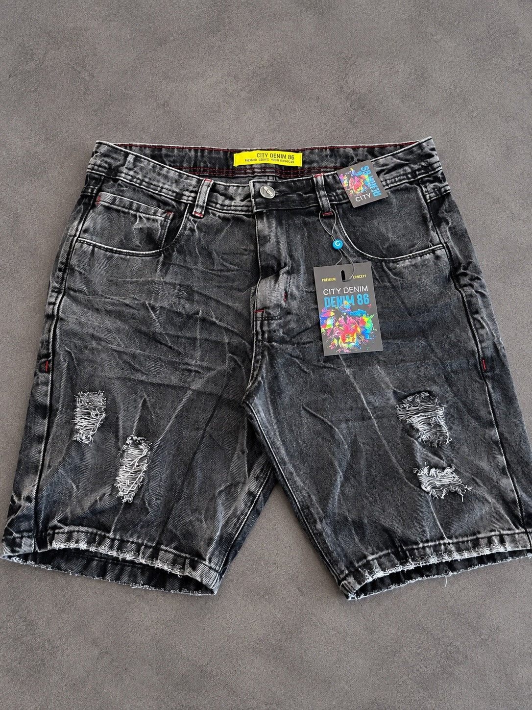 BERMUDA JOGADOR CITY DENUM CHUMBO ESCURO MANCHADA 100% ORIGINAL