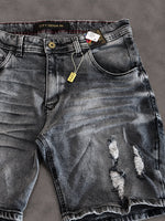 BERMUDA JOGADOR CITY DENIM CINZA SLIM RASGADINHA 100% ORIGINAL