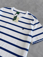 CAMISETA BROOKSFIELD BRANCA LISTRA AZUL ROYAL