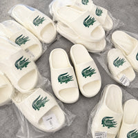 CHINELO SLIDE LACOSTE  BRANCO
