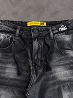 BERMUDA JOGADOR CITY DENIM CINZA TRADICIONAL RASGADINHA