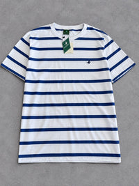 CAMISETA BROOKSFIELD BRANCA LISTRA AZUL ROYAL