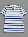 CAMISETA BROOKSFIELD BRANCA LISTRA AZUL ROYAL