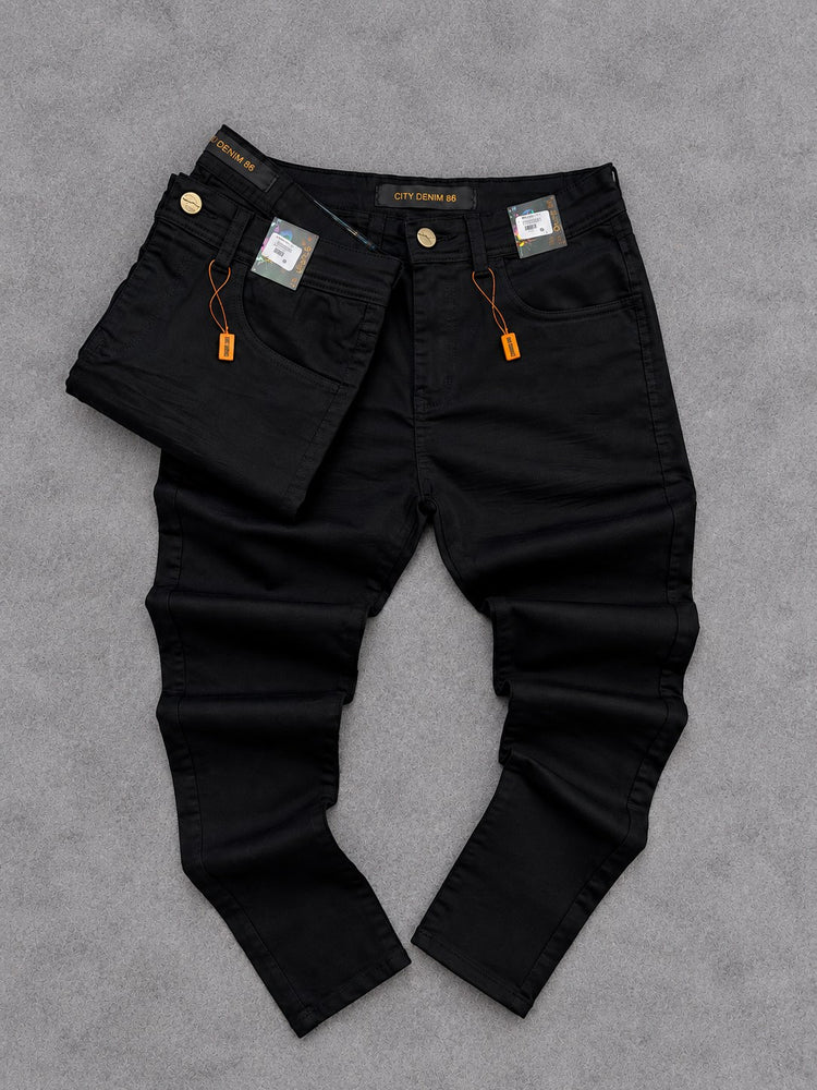 CALÇA JOGADOR CITY DENIM PRETA LISA 100% ORIGINAL